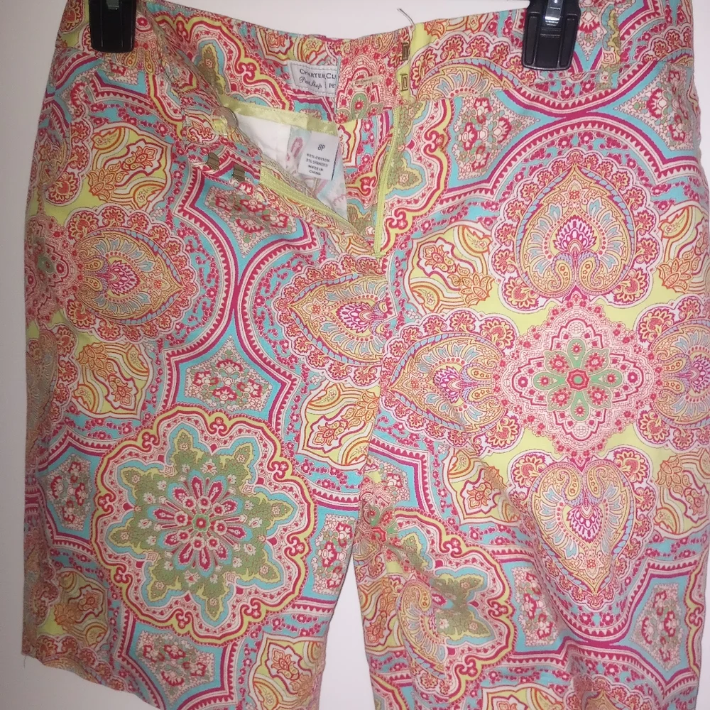 Women's charter club two-piece Paisley Blazer and short set - Picture 13 of 15